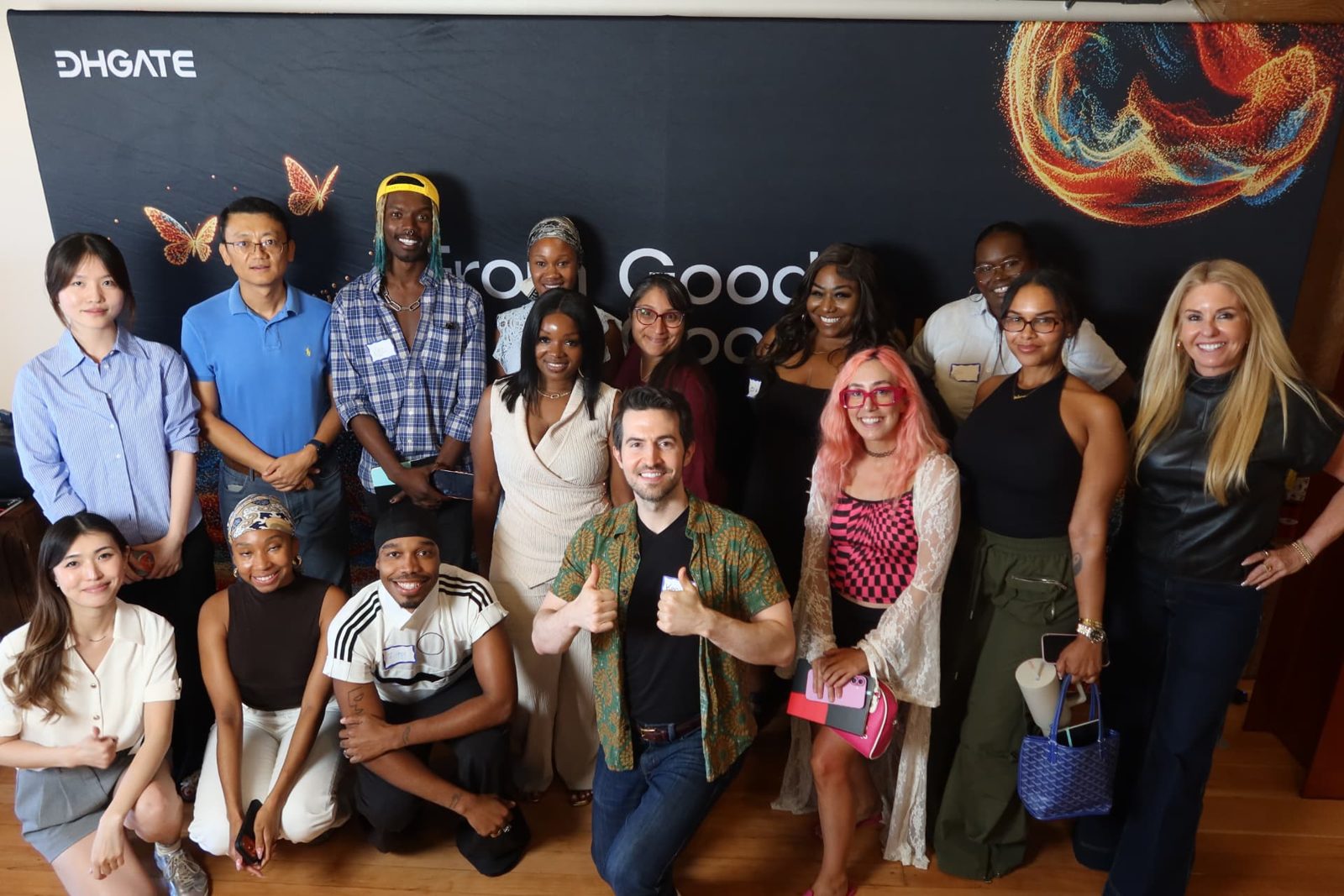 The full cohort together in the Los Angeles loft